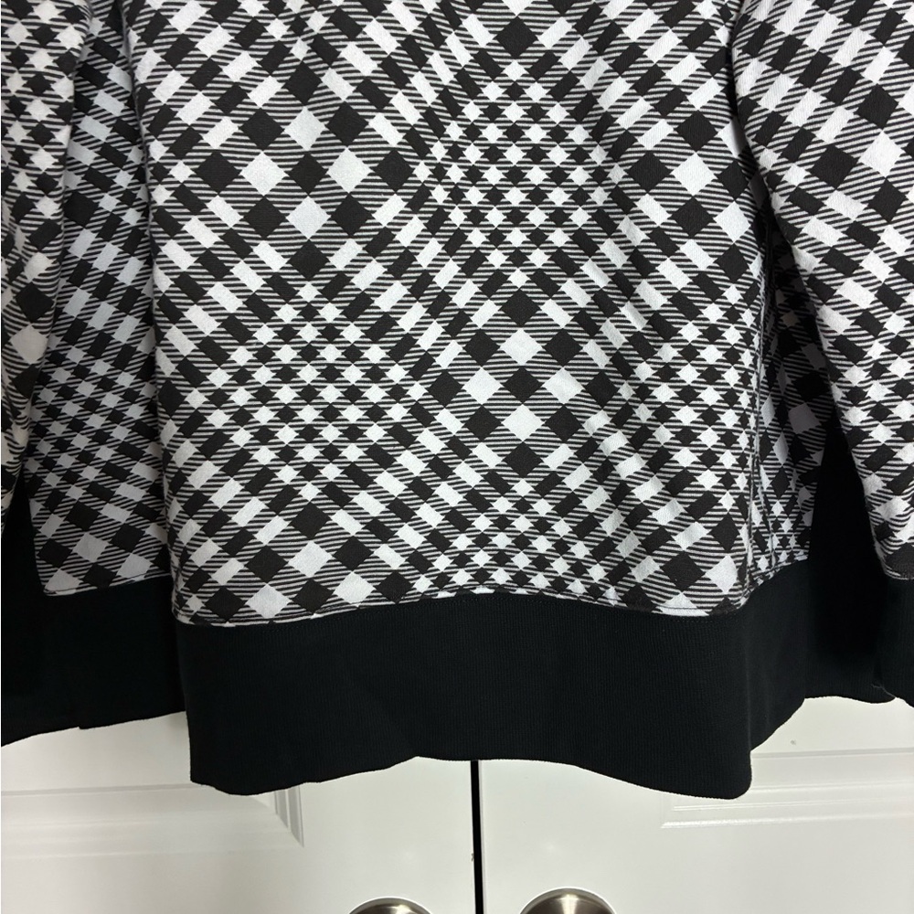 Live Well Black & White Plaid Lightweight Sweatshirt soft size XL - Picture 8 of 11